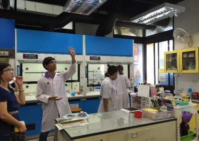 Staff are giving guests a tour around the prototype laboratories.