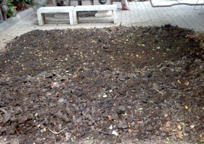 The fermented products are mixed with the coir.